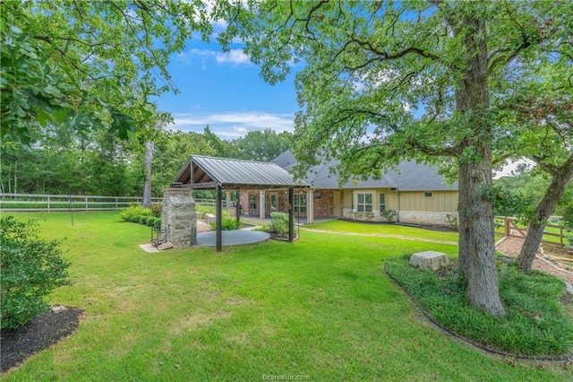 exterior space with a gazebo