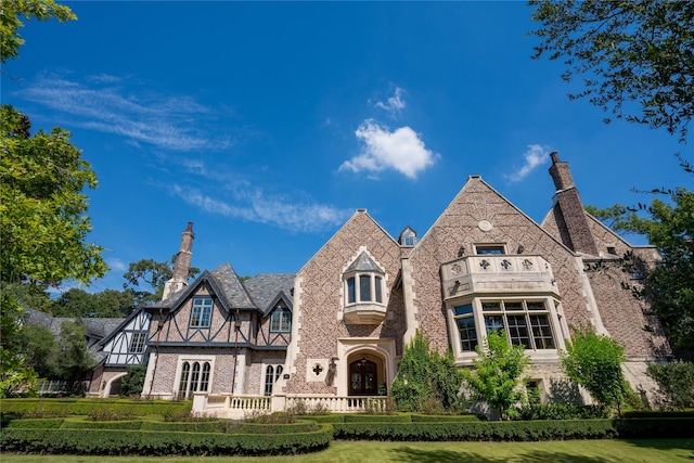 view of tudor-style house