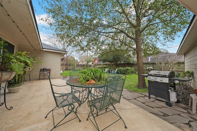 view of patio / terrace featuring grilling area