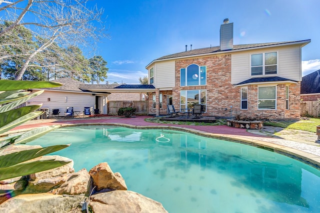 view of pool with a patio area