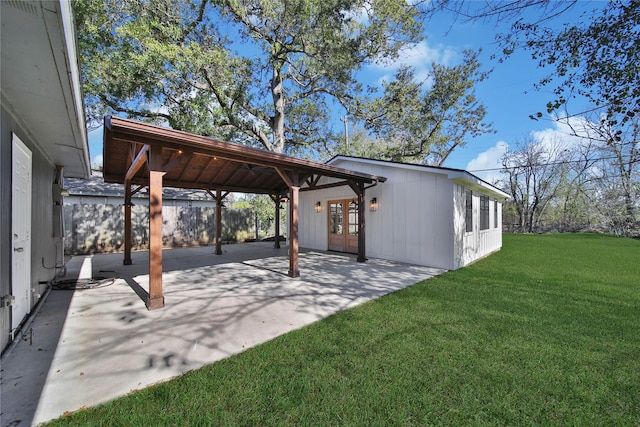 exterior space with french doors