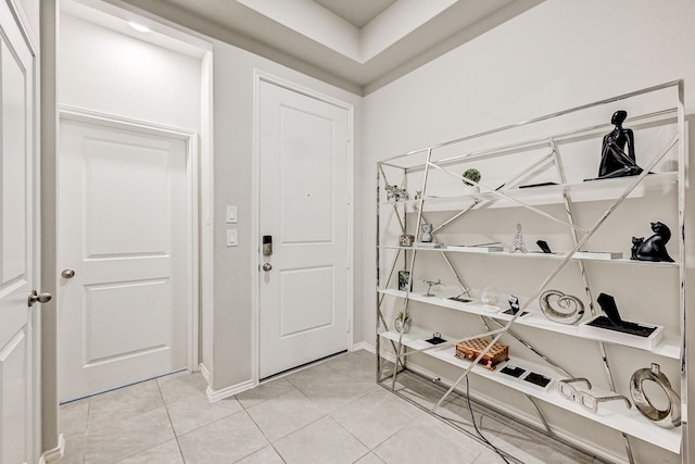 view of tiled foyer entrance