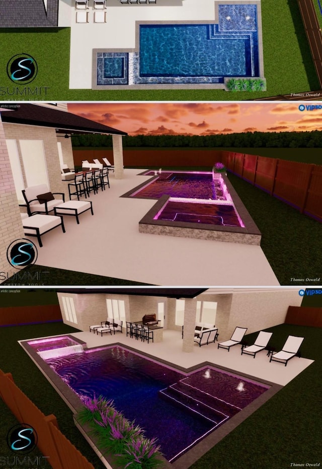 view of pool featuring a patio