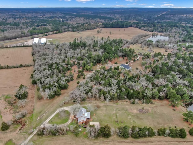 drone / aerial view featuring a rural view