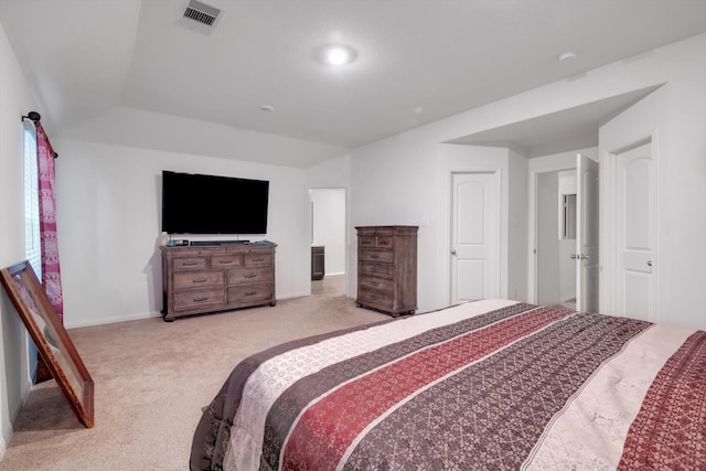 carpeted bedroom featuring a raised ceiling