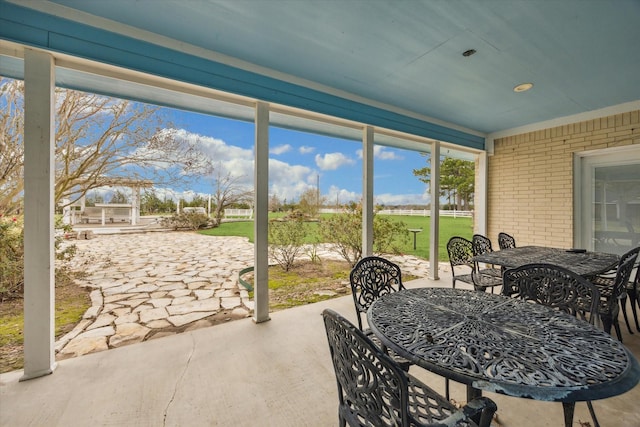 view of sunroom / solarium