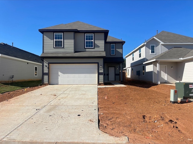 view of front property featuring a garage