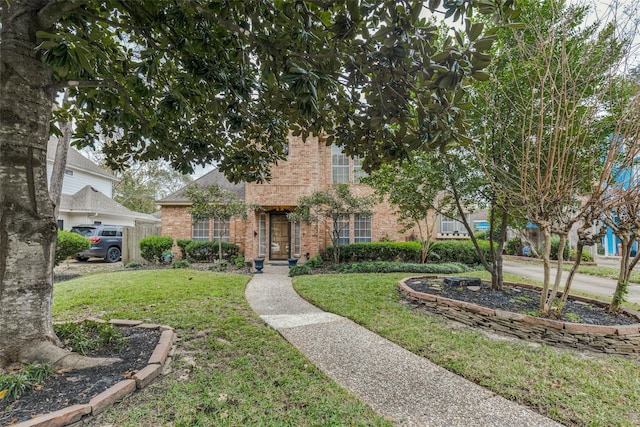 view of front of house with a front yard