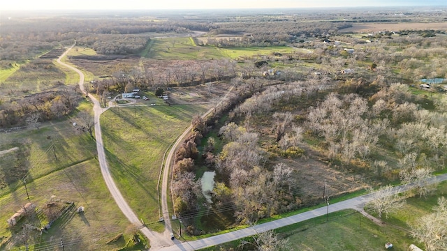 drone / aerial view with a rural view