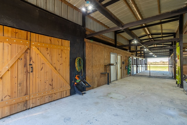 view of horse barn