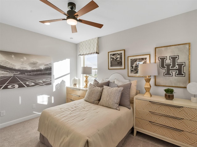 1412 River Point Dr, Friendswood, TX 77546 - carpeted bedroom featuring ceiling fan and baseboards