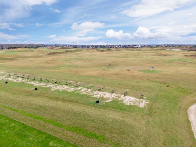 birds eye view of property with a rural view