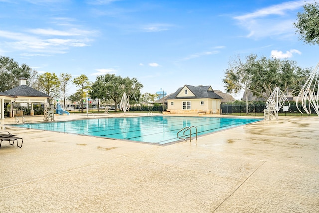 view of pool with a patio area