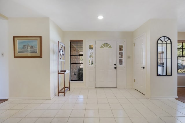 view of tiled entryway