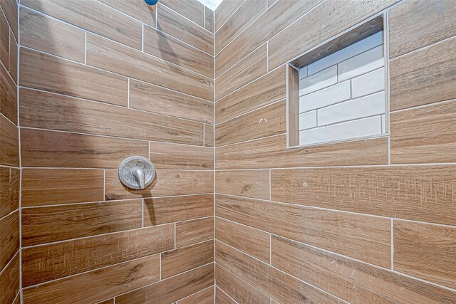 details with tiled shower