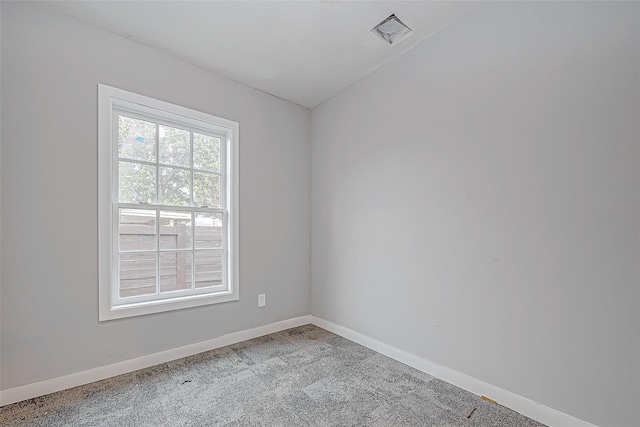 spare room featuring carpet flooring