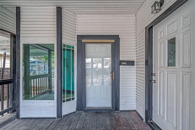 view of doorway to property