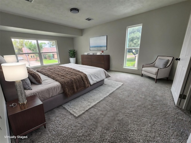 bedroom with carpet