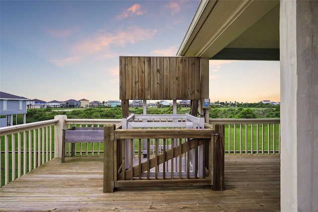 view of deck at dusk