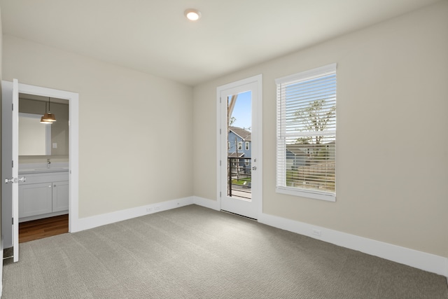 view of carpeted empty room