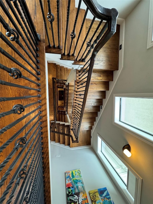 interior space featuring beam ceiling