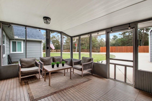 view of sunroom