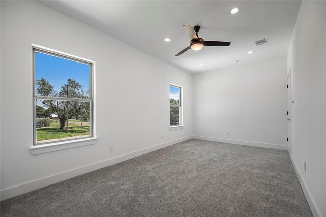 745 20th St, Hempstead, TX 77445 - spare room featuring ceiling fan and carpet floors