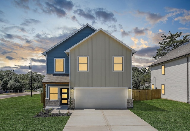 745 20th St, Hempstead, TX 77445 - view of front of house with a yard and a garage