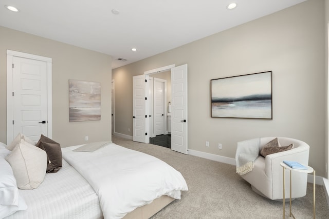 view of carpeted bedroom