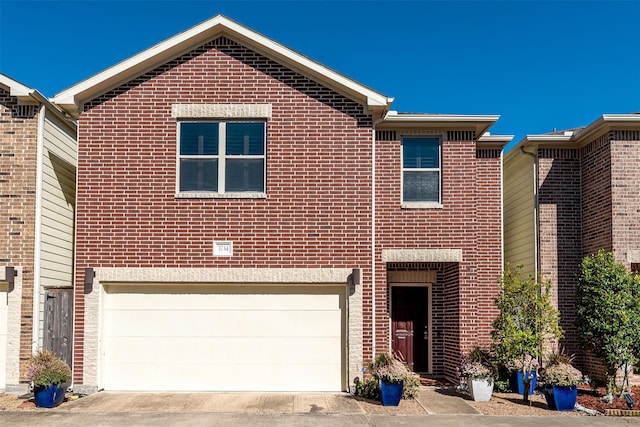 view of front facade with a garage