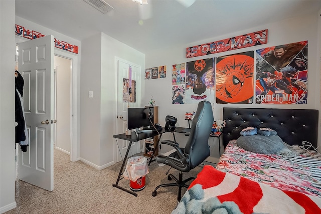 view of carpeted bedroom