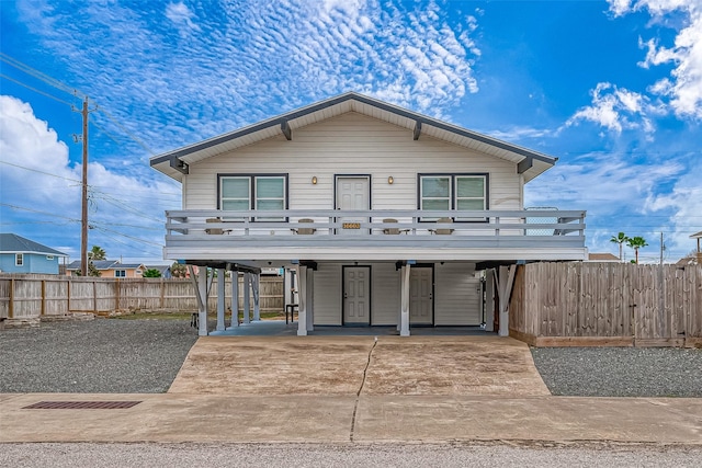 view of front of house featuring a carport