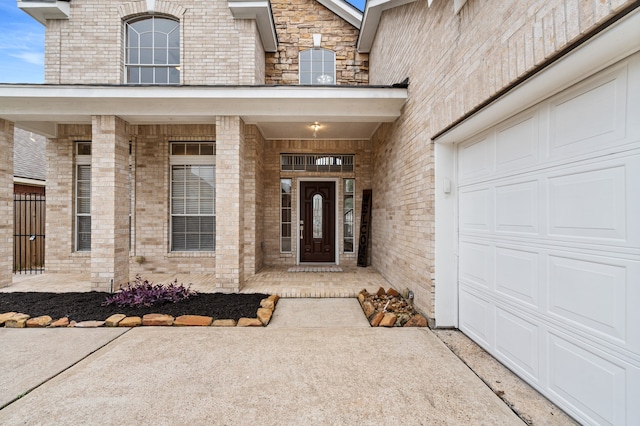 property entrance with a porch