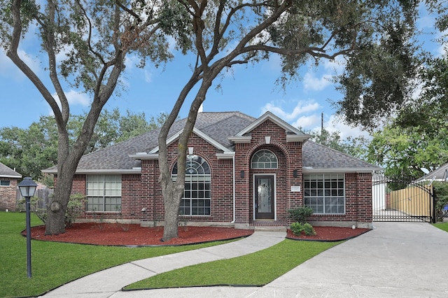 view of front of property with a front yard