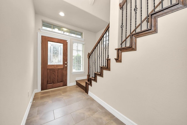 view of tiled entryway