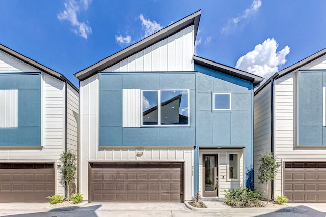 view of property with a garage