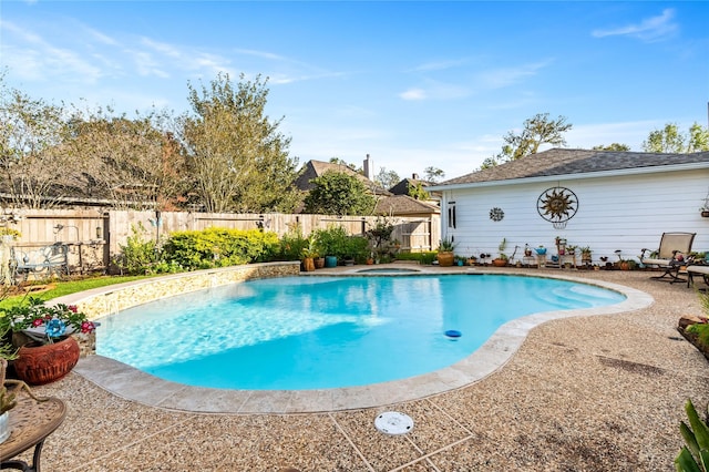 view of pool with a patio area