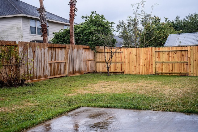 view of yard featuring a patio area