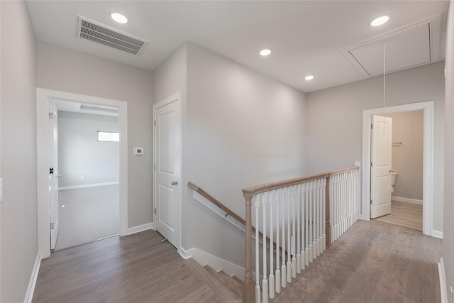 hallway featuring light hardwood / wood-style floors