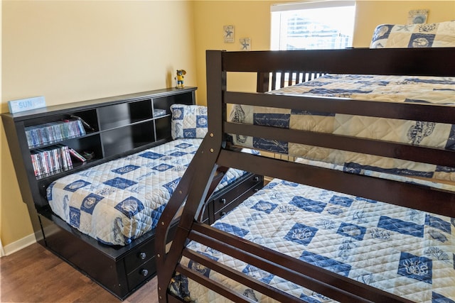 bedroom with wood-type flooring