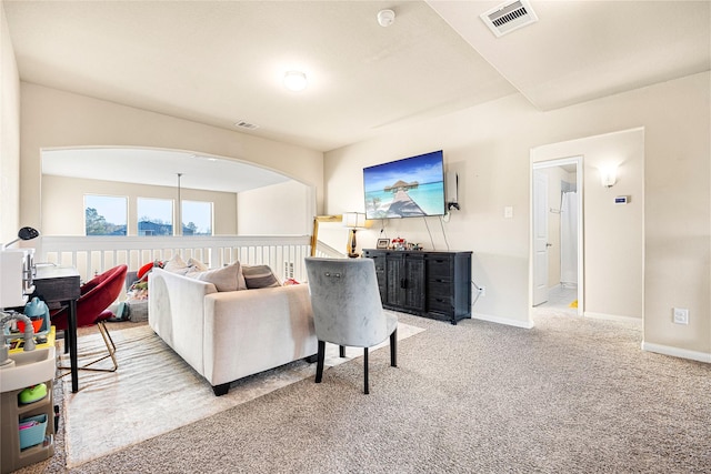 view of carpeted living room