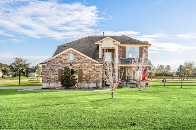 exterior space featuring a front yard