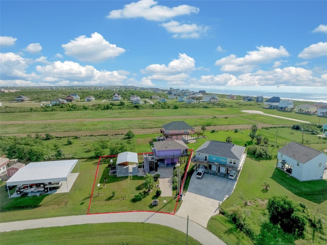 drone / aerial view featuring a rural view