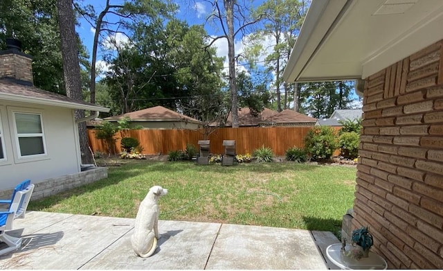 view of yard with a patio area