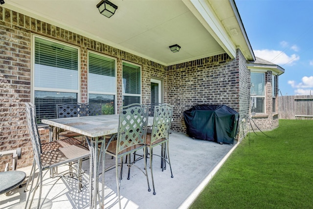 view of patio / terrace featuring area for grilling