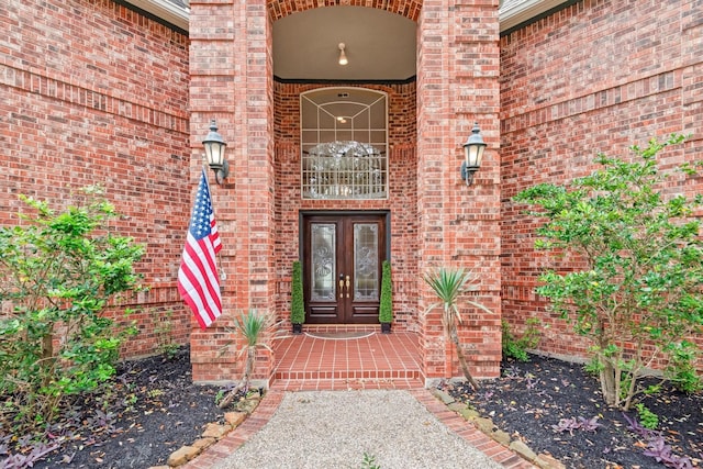 entrance to property with french doors