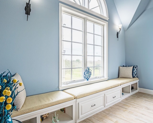 mudroom featuring light wood-type flooring