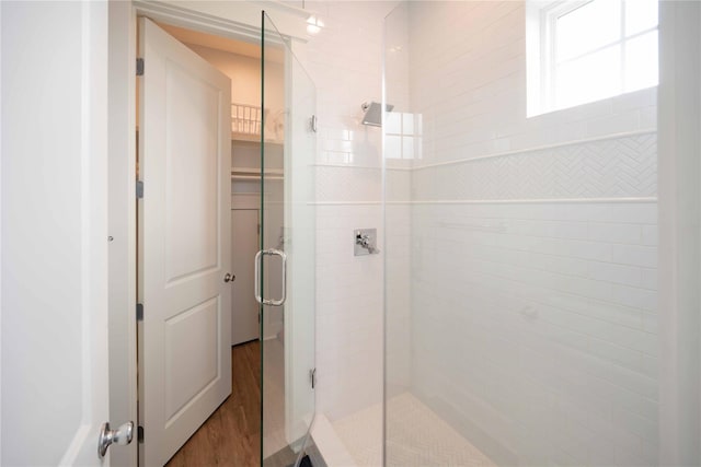 bathroom with walk in shower