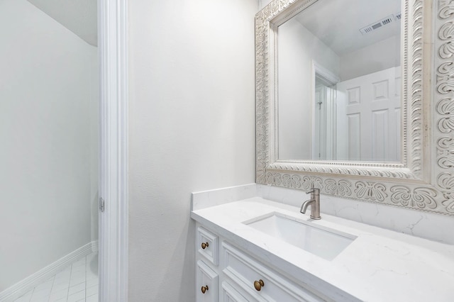 bathroom featuring vanity