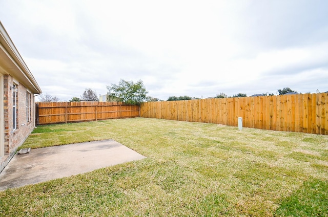 view of yard featuring a patio area